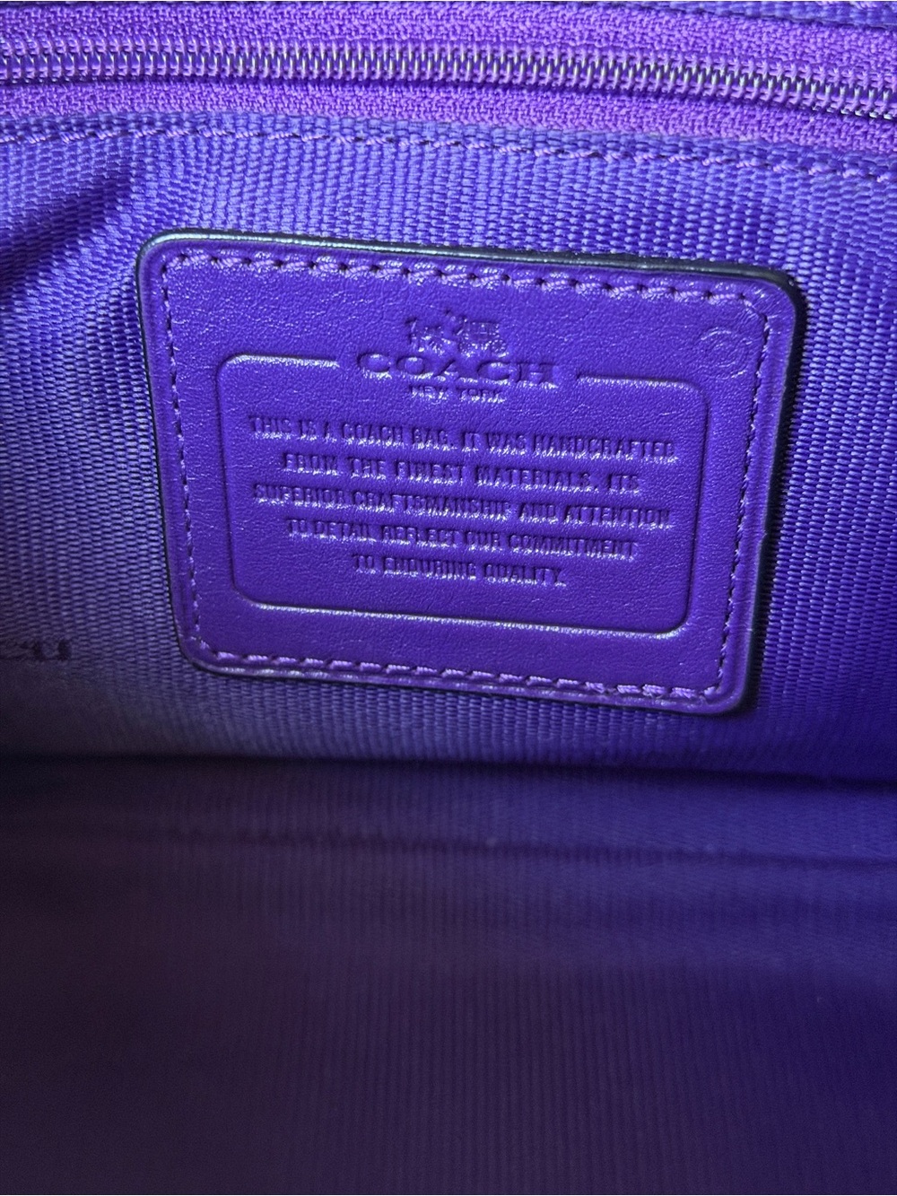 Coach Purple Leather Crossbody - Picture 6 of 7